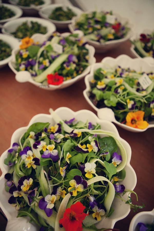 Heartsease and Nasturtium salad: 