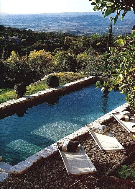 Hillside pool in Provence, France: 