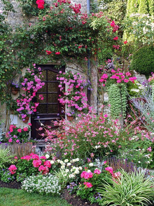 Beautiful Abundance Of Pink Flowers ❀ Romantic Garden And Cottage