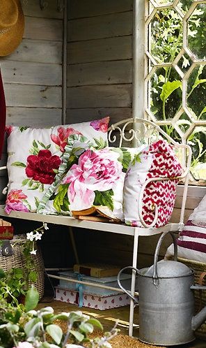 This little garden bench would be perfect in a little house and a romantic garden